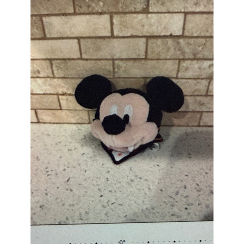 Disney Parks Halloween Mickey Mouse Vampire Mini Plush Headband